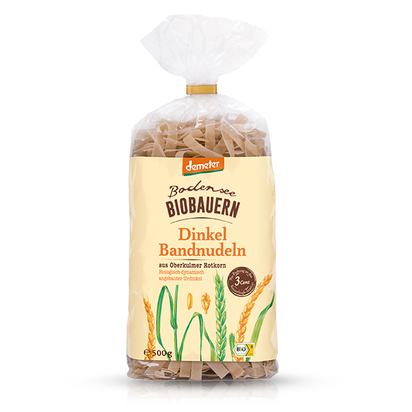 Demeter Dinkel Bandnudeln Bodensee BIOBAUERN