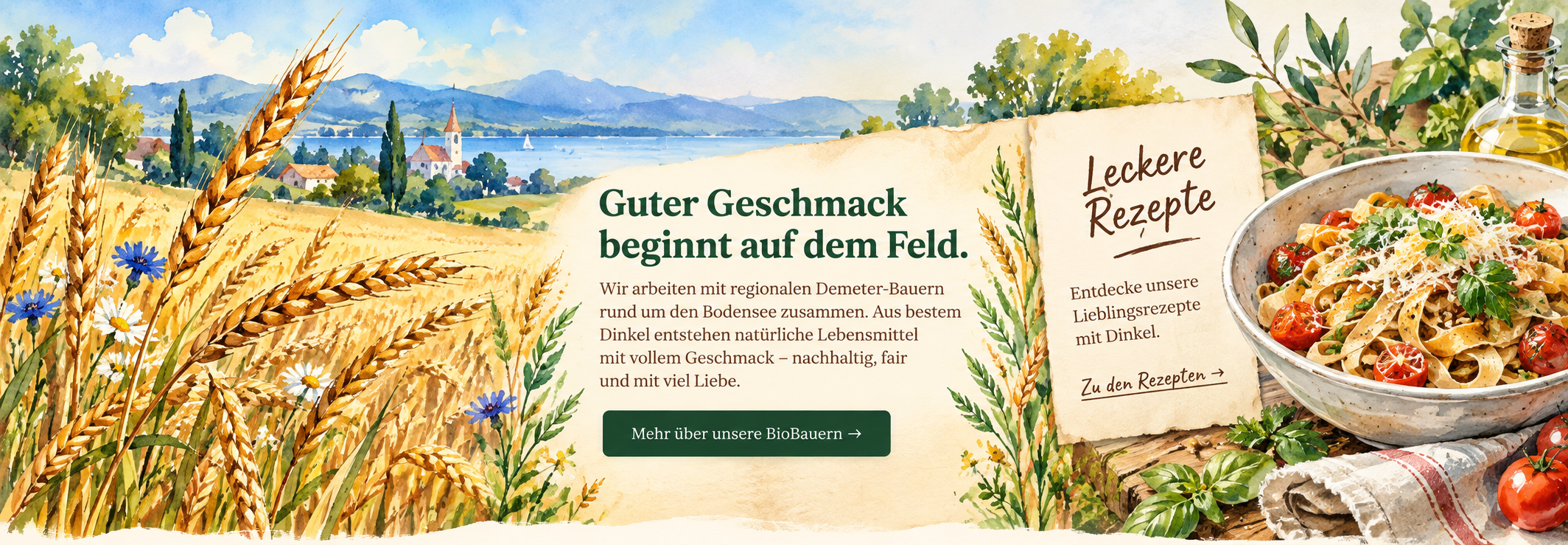 Bodensee-Biobauern – Dinkelfeld, unsere Philosophie und leckere Rezepte